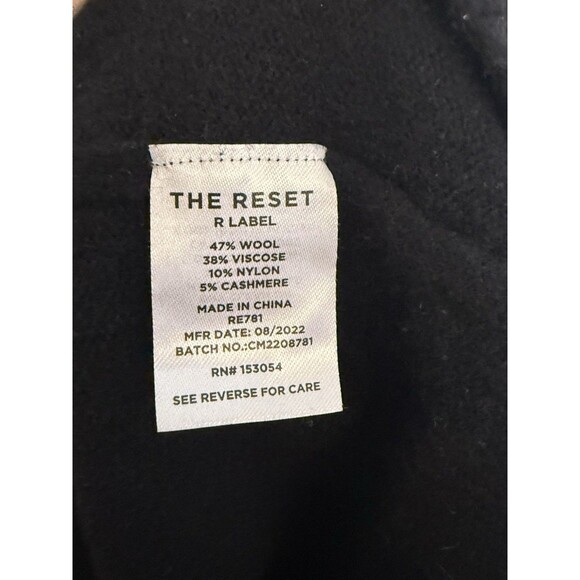 The Reset R Label Cashmere Wool Cardigan Sweater Black Size Medium - Picture 4 of 4